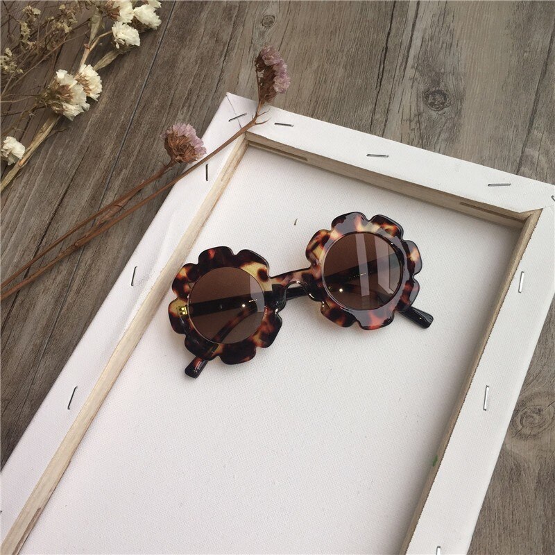 årgang låve solbriller låve solbriller runde blomster gafas baby låve  uv400 sport solbriller jenter takrenne oculos de sol: leopard