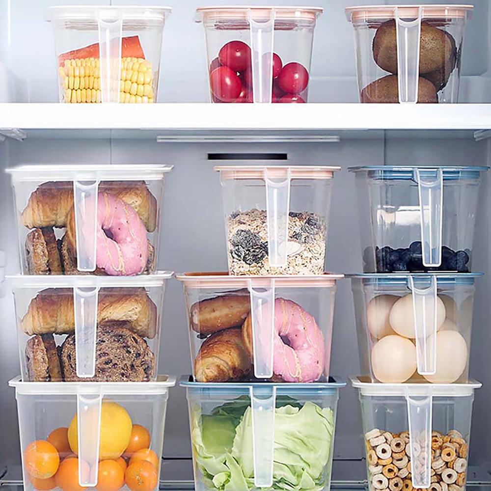 5 Stks/set Keuken Opslag Containers Plastic Voedsel Opslag Container Clear Rijst Doos Koelkast Organisator Thee Bean Grain Case