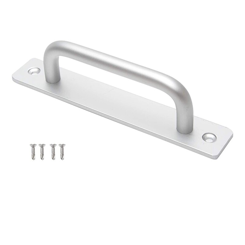 2PCS Silver Door Handle Aluminum Alloy Sliding Barn Door Handle for Gate Cabinet Cupboard Barn Shed Door Handles