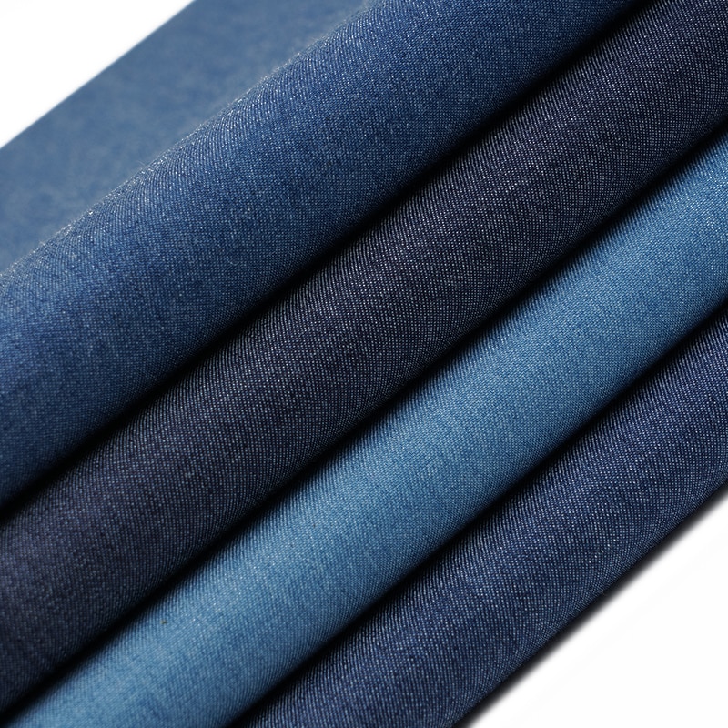 Xintianji pure skjorte denimstof på en halv meter tyndt blødt bomuldsdenimstof til jeans kjole og kasket 45*145cm/ stk  tj4512