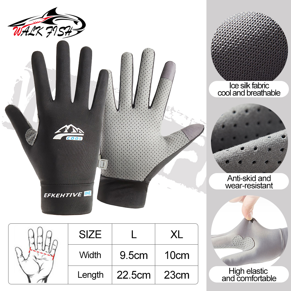 Guantes sin dedos para hombres y mujeres, protección solar UV, guantes de medio dedo para pesca, remo, vela, remo, senderismo, guantes deportivos: M / Negro