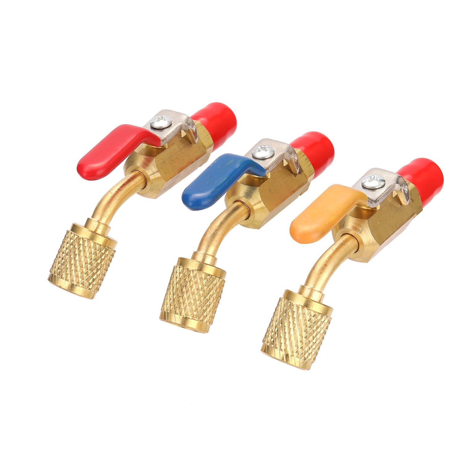 R134A R12 R22 Klimaanlage Kältemittel Ladung Schlauch 1/4'' SAE Gewinde 60 ''/1,524 m Lange verrotten/Gelb/blau Rohr mit Ball Ventil
