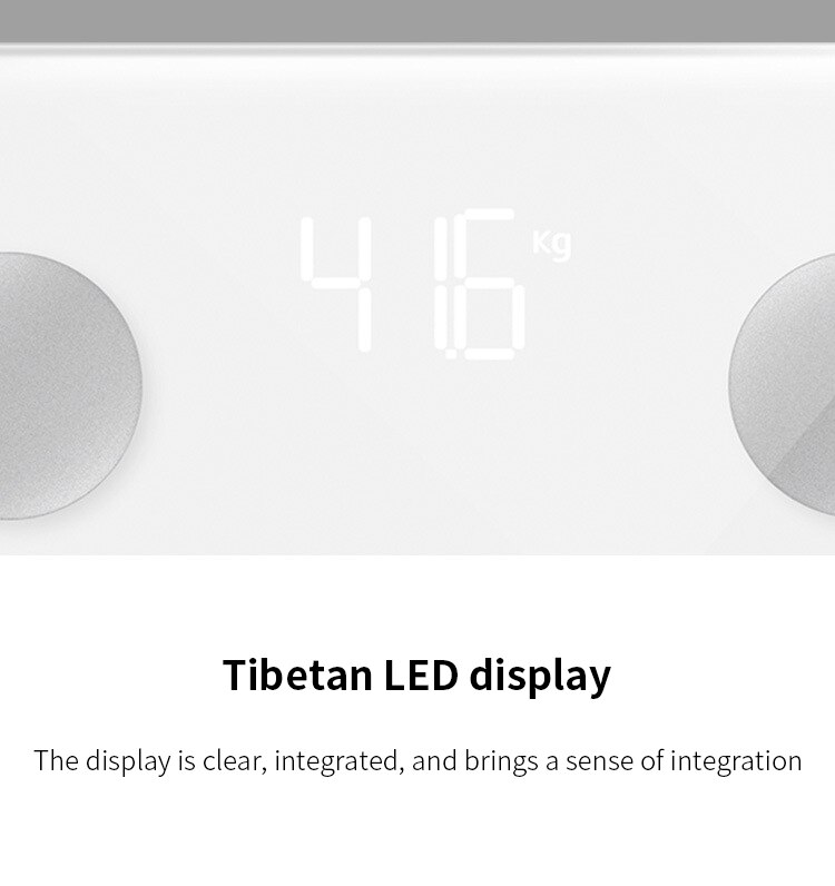 Weighing Scale Cold White High-precision Pressure Sensor LED Digital Display Bluetooth Connection APP Fat Scale