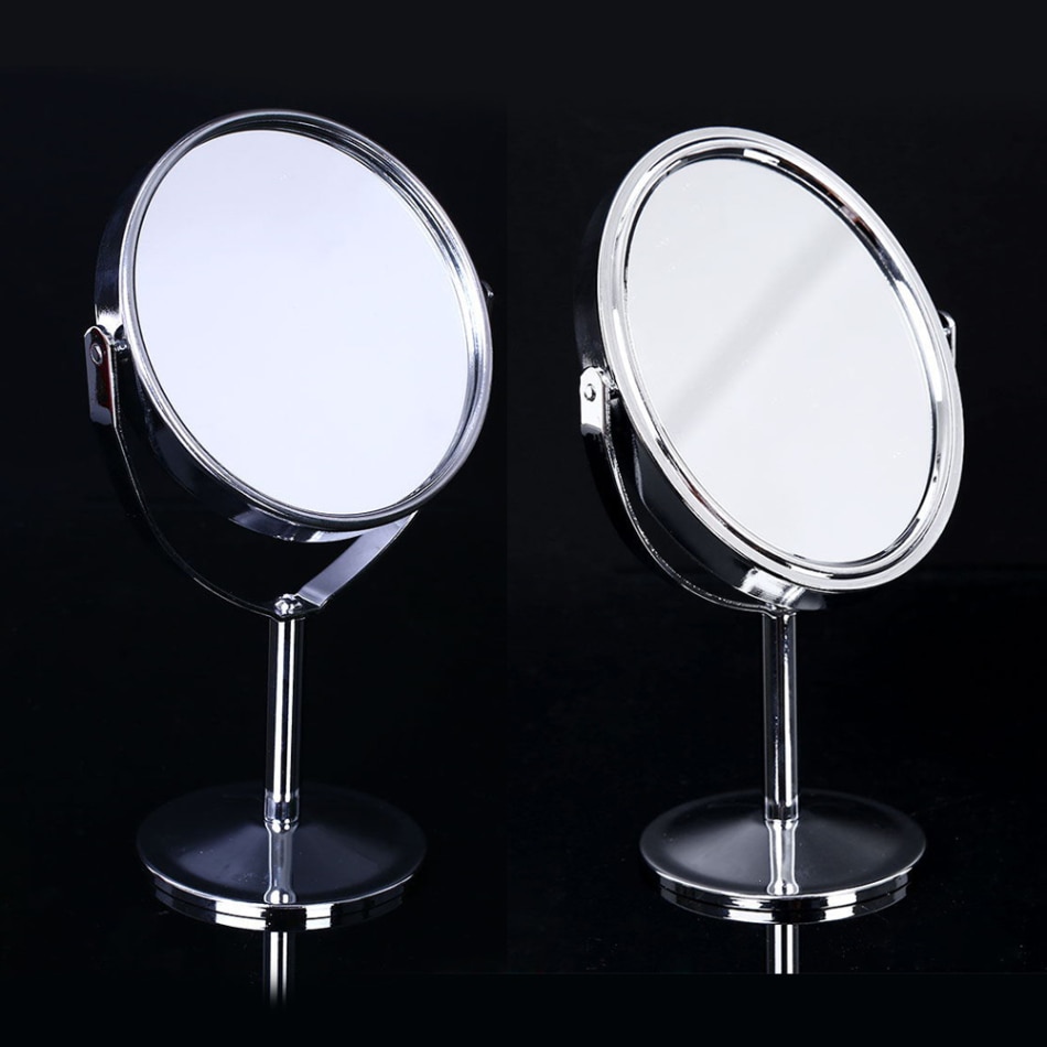180 ° Draaibare Dubbelzijdig Make-Up Spiegel Draagbare Eenvoudige Schoonheid Make-Up Spiegel Normale Vergrootglas Stand Kleine Spiegels