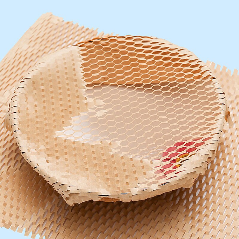 10 sheets Kraft Wrapping Paper Honeycomb Cushioning Wrap Packing Material For Packaging Florist Supplies