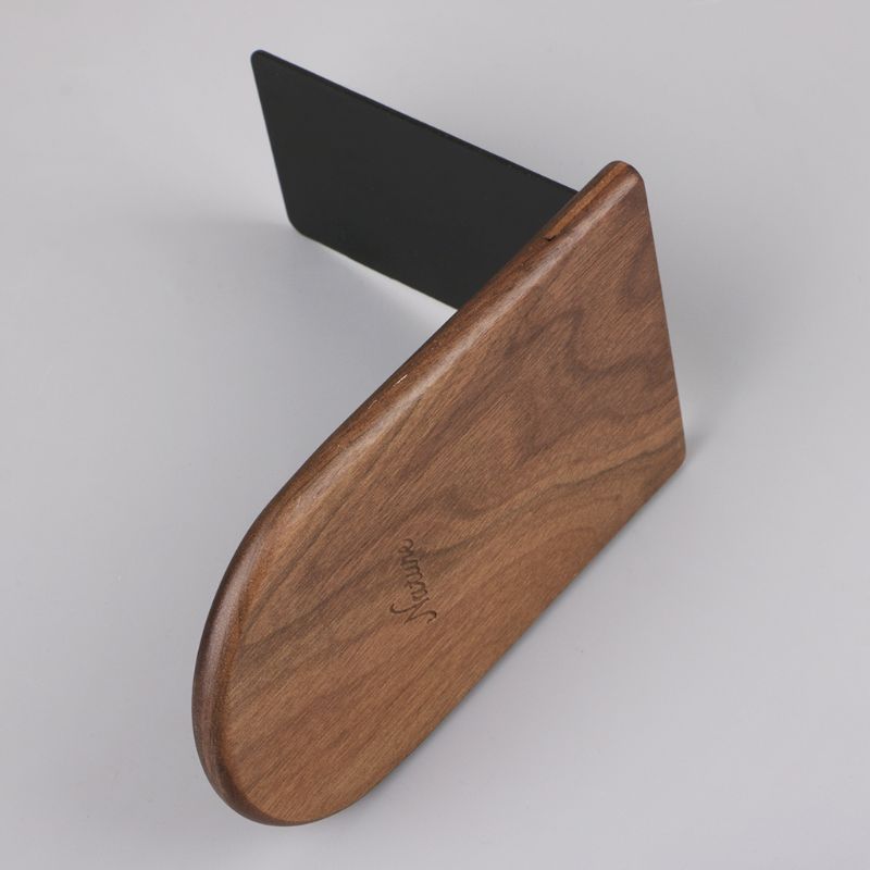 Valnøddetræ desktop arrangør desktop office hjem bogstøtter bog ender stand holder hylde
