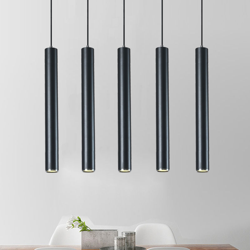 LED Decke Kronleuchter Anhänger Licht Lange Rohr Hängen Lampe Wohnkultur Innenraum Küche Licht Esszimmer Einkaufen Dekoration