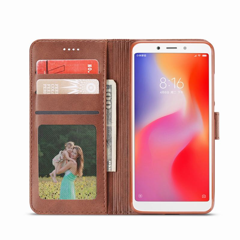 Luxus fallen Für Xiaomi Redmi 6A Abdeckung Magnetische kippen Brieftasche Stand Telefon Fällen Auf Xiomi Redmi 6 EINE Jahrgang schlicht taschen Coque Redmi6A