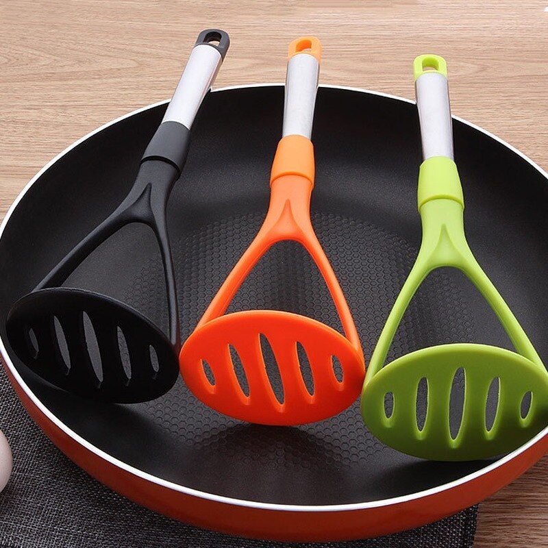 ZLCA Potato Mashers Kitchen Cooking Tools For Stainless Steel PP Plastic Pressure Mud Puree Vegetable Press Maker Accessories