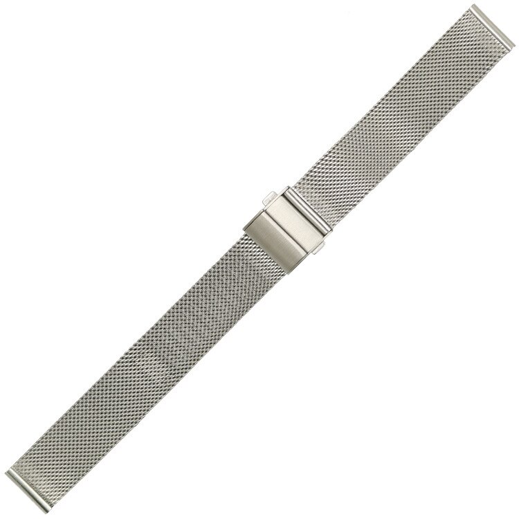Bracelet de montre tissé en acier inoxydable à libération rapide, 16mm 18mm 20mm 22mm bracelet de montre universel milanais bracelet de montre: Argent / 18mm