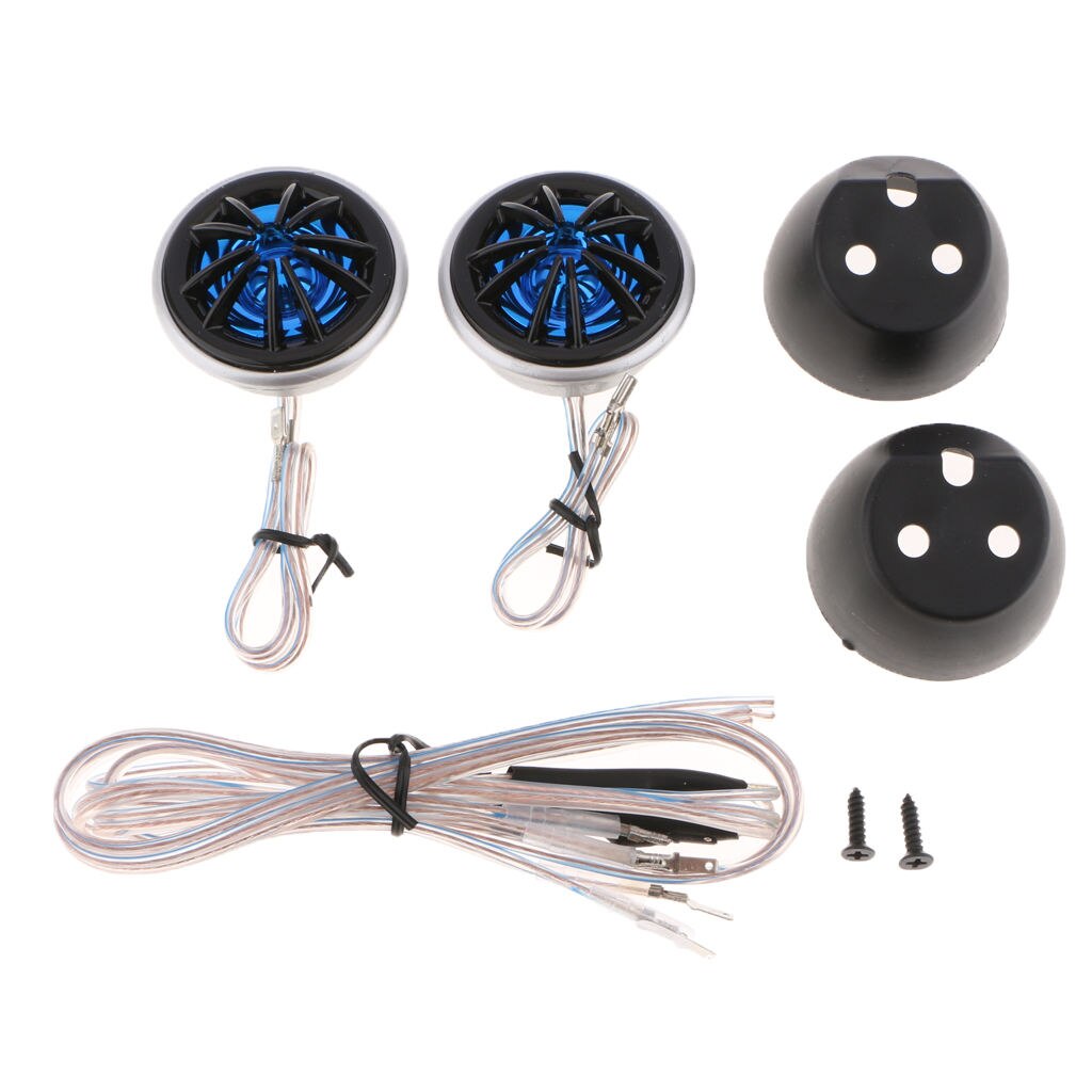 2x 2 Inch 50 150 Watt Neodymium Silk Tweeters with Maximum Power, Pair of Blue