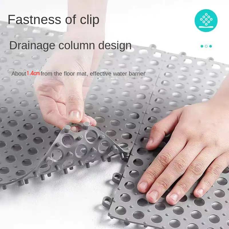 Thickened 30x30cm Bathroom Non-slip Mat Household Bathroom Splicing Patchwork Grounding Mat Feet Mats BathShower Waterproof Mats