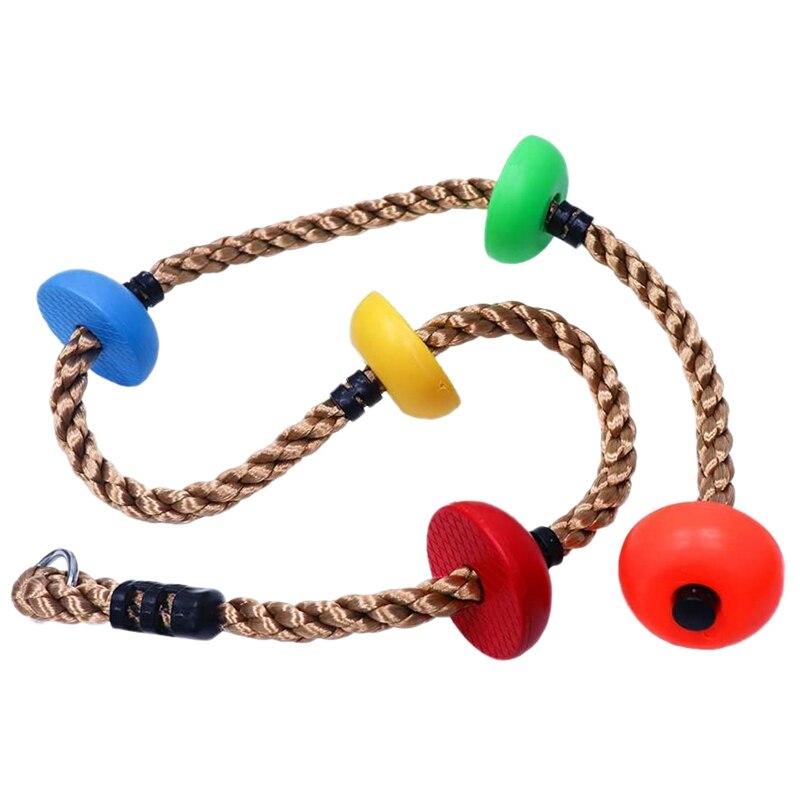 Kleurrijke Klimmen Touw Swing Kids Tuin Speeltuin Achtertuin Outdoor Swing Games Klimmen Apparatuur Set Kids Fitness Speelgoed: Colorful