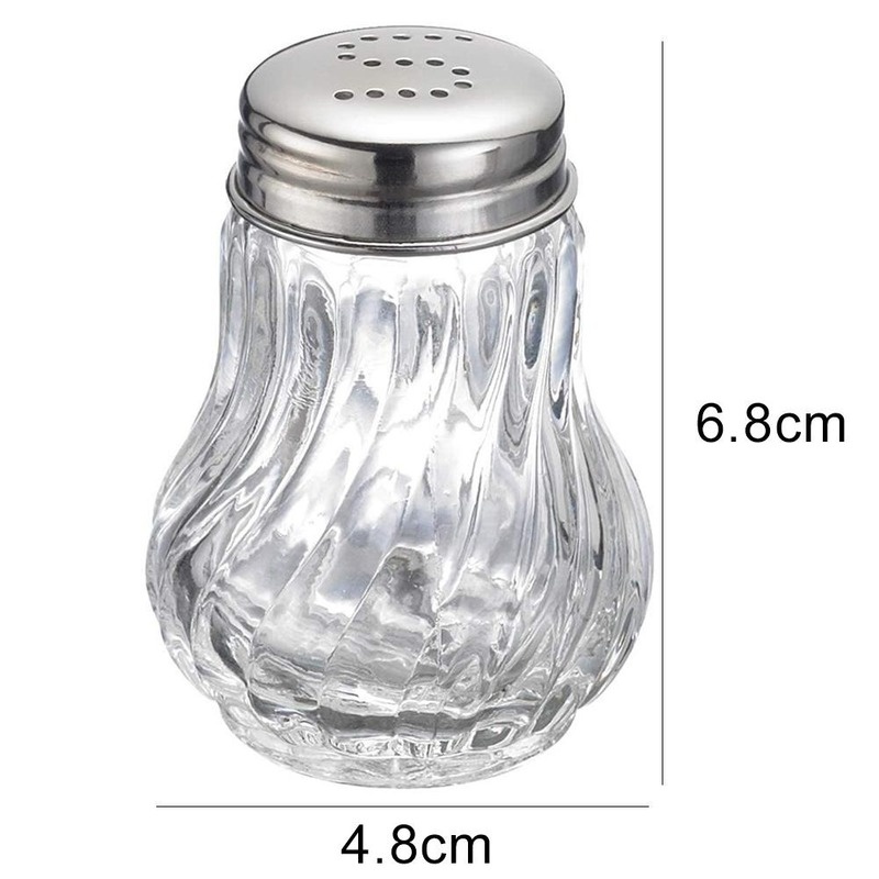 2Pcs Kitchen Spice Salt Pepper Seasoning Shaker Jar BBQ Cooking Glass Bottle Herb Spice Tools