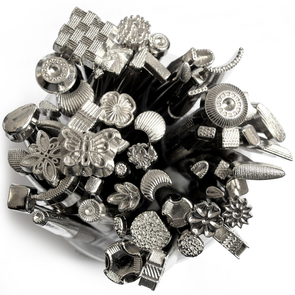 Leather Different Shape Stamp Punch Set Saddle Making Tools for Leather Craft Working Moon Flower Butteryfly Shape Stamping Kit