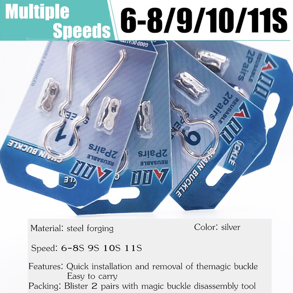 VXM Chain magic buckle 11 Speed silver Missing Link Bicycle Chain Link 6/7/8s 9s 10s 11s bike quick magic button bicycle Parts