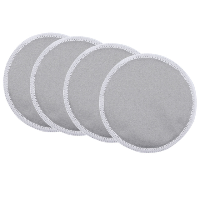 [ONNPNNQ] 4 Pcs Bamboo Breast Pad Nursing Pads For Mum Washable Waterproof Feeding Pad Bamboo Reusable Breast Pads: NP04