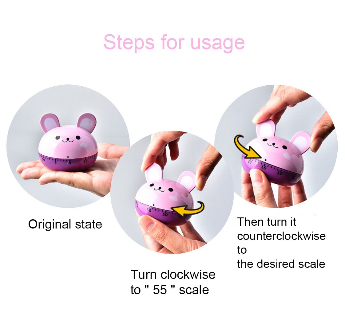 Mechanische Kookwekker Leuke Countdown Timer Mini Multifunctionele Wekker Voor Koken Ei Keuken Gadget