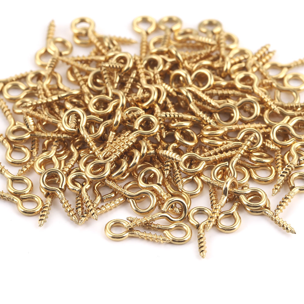 50 stuks kleine kleine mini schroef oogpinnen voor sieraden maken parel kralen oogjes sluitingen bevindingen DIY roestvrijstalen oogpinnen met schroefdraad
