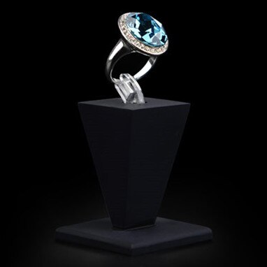 Soporte de exhibición de anillo acrílico, expositor de joyas en 4 colores: Frosted Black
