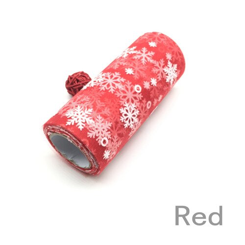 15 cm * 10 yards Schneeflocke Tüll Rolle Organza Sheer Wrap Bogen Stoff DIY Handwerk Tutu Rock Hochzeit Party weihnachten Dekoration: Red