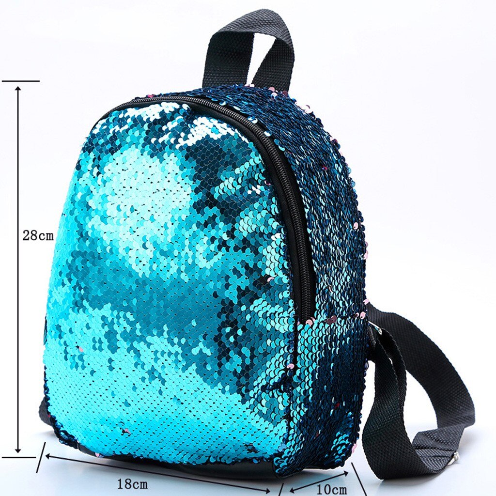 freundlicher Mädchen Schule Tasche Rucksäcke Paillette Reißverschluss freundlicher Mädchen Mini Rucksack Große Kapazität Bagpack Sack A Dos schiff