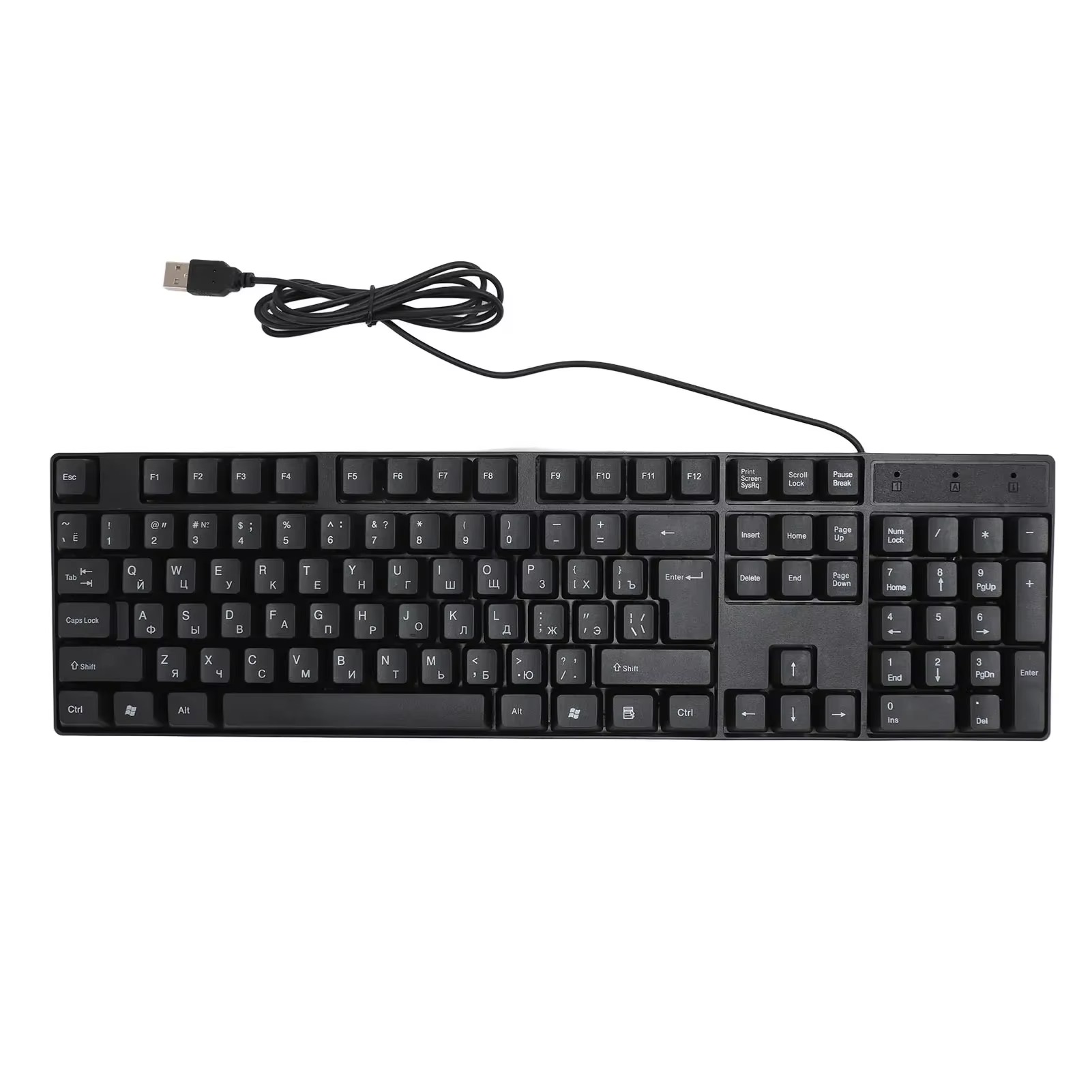 104-klawiszowa klawiatura przewodowa USB angielski/rosyjski/hiszpański/francki język ergonomiczna konstrukcja klawiatura do gier do laptopów biurowych: W kolorze khaki