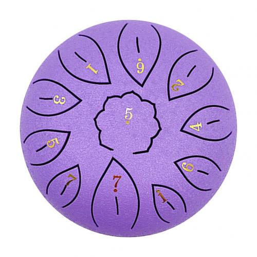 Tong Drum 6 Inch 11 Tone Staal Tong Drum Set Hand Pan Drum Pad Tank Sticks Draagtas Slaginstrumenten accessoires: Purple