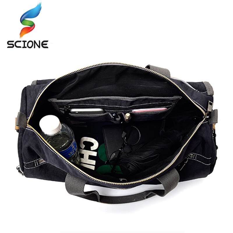 Speciale canvas trainingstas waterdichte sporttas fitnesstassen multifunctionele schoudertas heren dames