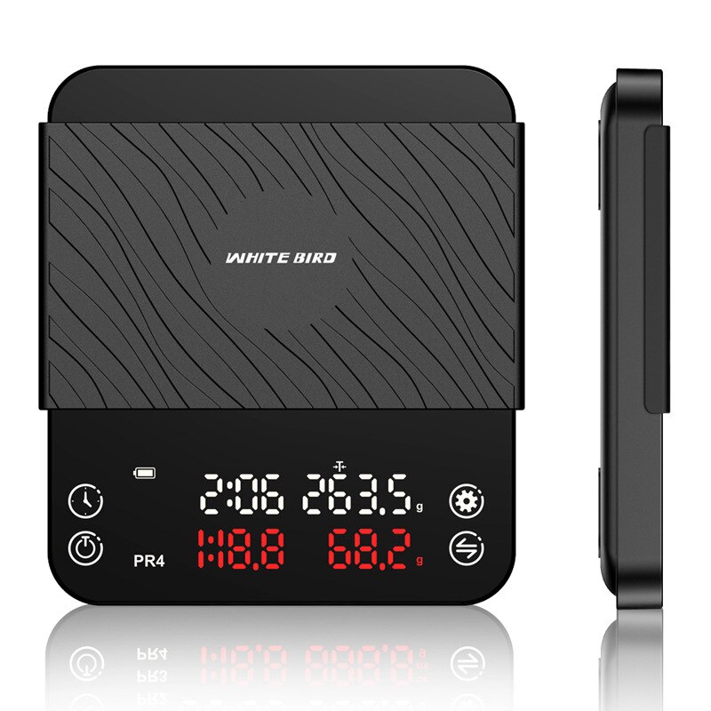 2kg/0.1g elektroniczna waga robić kawy wlać Espresso sprytny skala automatyczny pomiar czasu cyfrowy doprowadziło kuchnia gotowanie pieczenia wagi