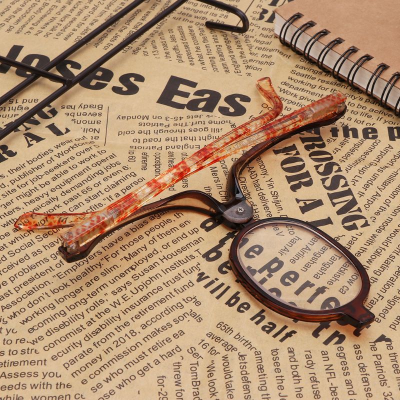 Women Makeup Magnifying Reading Glasses Rotary Flip Make Up Eye Glasses +1 +1.5 +2 +2.5 +3 +3.5 +4.0