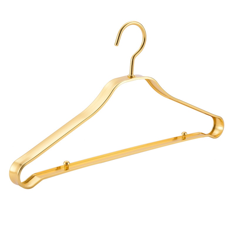 Perchas de aleación de aluminio para ropa se pueden utilizar 20 años de espacio de aluminio sin agente fluorescente percha antideslizante en el almacenamiento del hogar