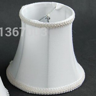 Modern cool vit färg ljuskrona tyg lampskärmar, mini moderna vägg lampskärmar, clip on: Bildfärg