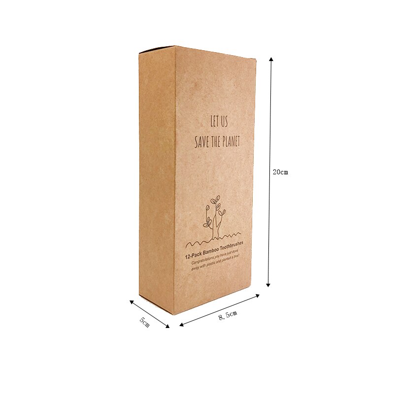 Brosse à dents en bambou naturel coloré, charbon de bois naturel, rampe souple , 12 pièces