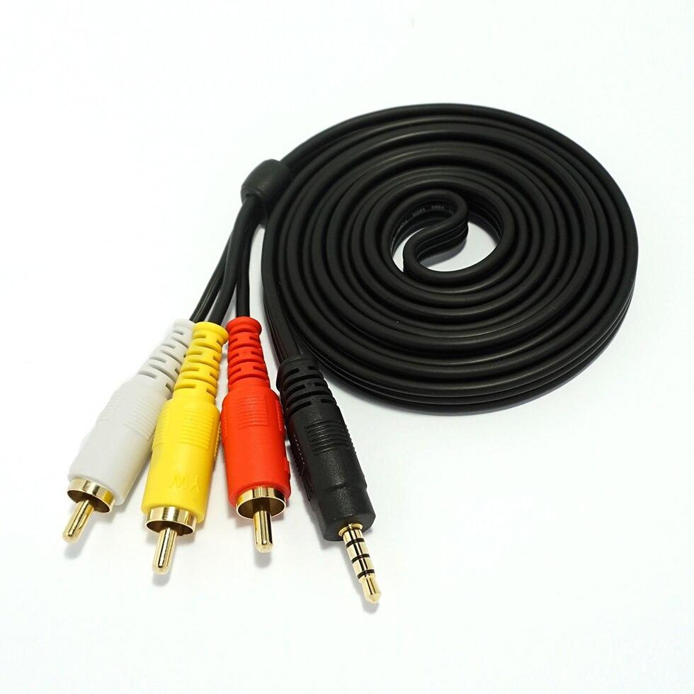 1.8M A/V Cable Adapter 3.5mm Jack to 3RCA Male1/8‘... – Vicedeal
