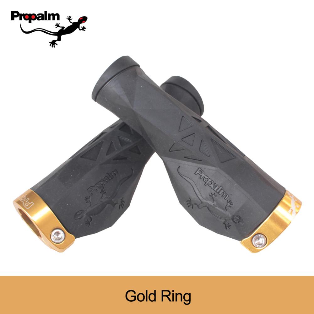 Propalm Gecko F1980EP2 Cycling Grips MTB Handlebar TPR Rubber Grip for Mountain Bike Fixed Gear Bicycle Accessories: gold