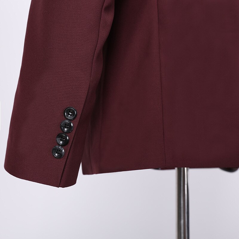 PYJTRL classique châle revers bordeaux deux pièces ensemble costumes de mariage hommes Costume Homme smoking Terno Masculino Slim Fit Body Suit