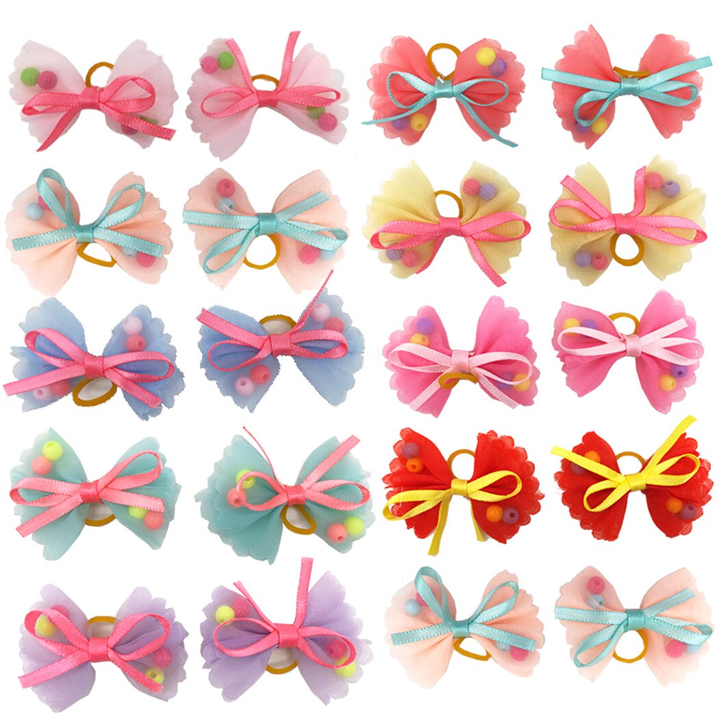 Lazo para el pelo de mascotas, accesorios para el cabello para vestido de de perros y gatos, 10 piezas