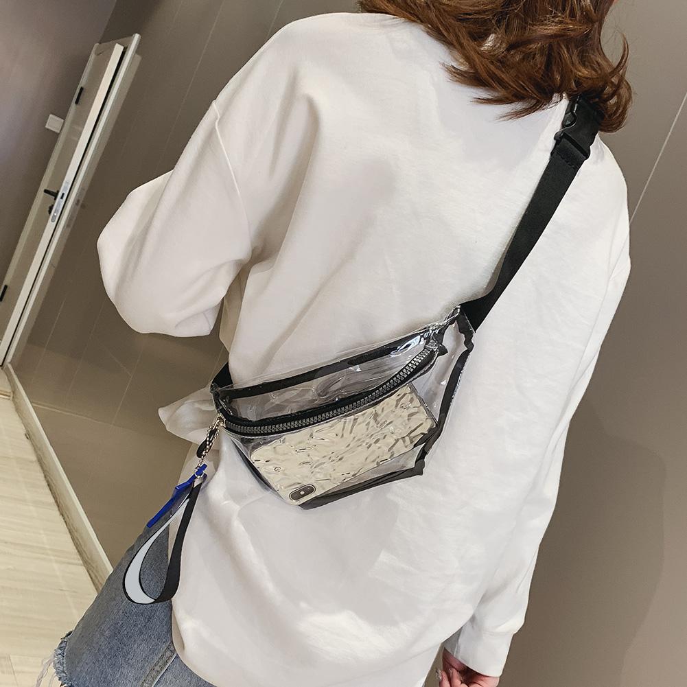 Clear PVC Transparent Fanny Pack For Women Waist Bag Girls Crossbody PVC Shoulder Bags Messenger Bags Bolsa Femenina