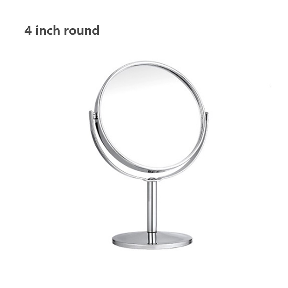 Round Shape Simple Rotatable Beauty Makeup Mirror Double-Sided Normal Magnifying Stand Cosmetic Mirror: 3