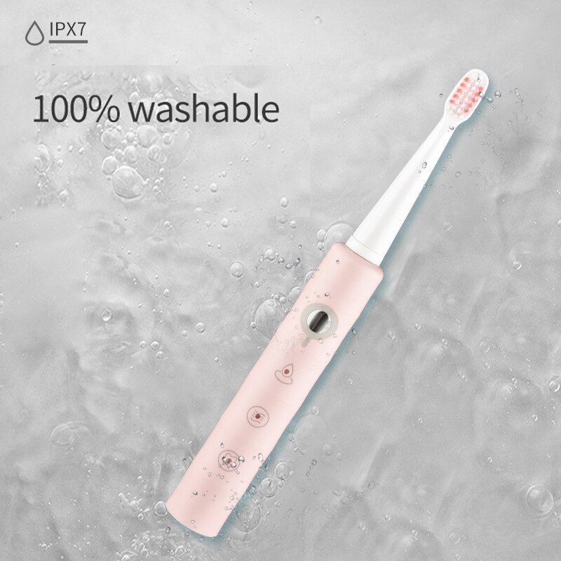 Sonic cabeças de escova de dentes elétrica ipx7 à prova dwaterproof água 6 modos carregamento usb recarregável dupont cerdas desconto adulto para mulher