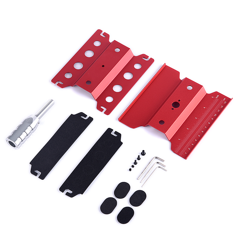 Herramienta de coche RC, soporte de trabajo de elevación, plataforma de montaje, estación de reparación giratoria de 360 grados para coche trepador de Buggy 1/10 1/8: Rojo