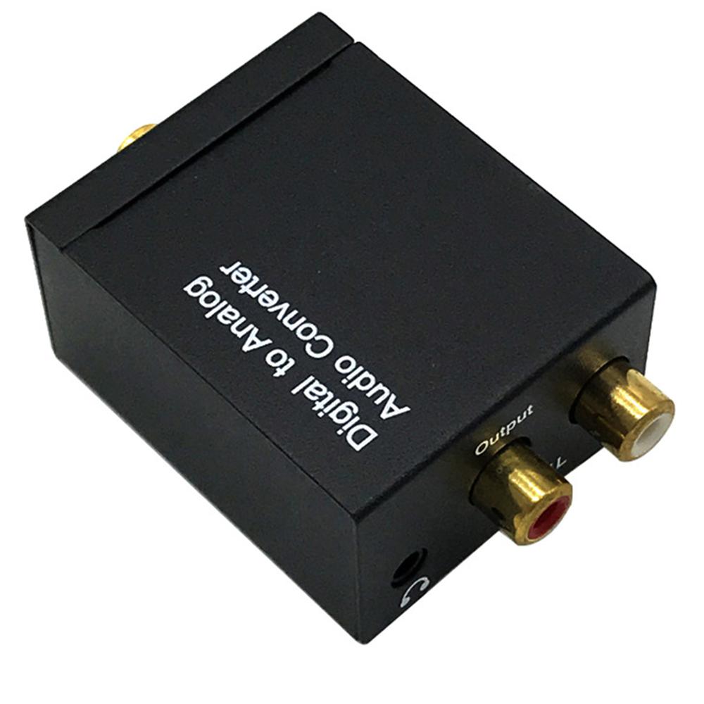 Optical Digital Stereo Audio SPDIF Toslink Coaxial Signal To Analog Converter DAC Jack 2*RCA Amplifier Decoder Adapter