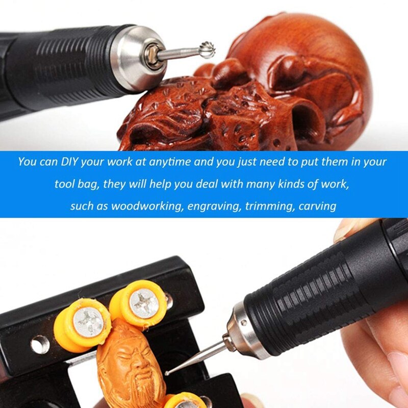 20Pc HSS Router Carbide Engraving Bits for Dremel Router Bit Set 1/8 Inch(3mm) Shank for Dremel Proxxon Rotary Tools