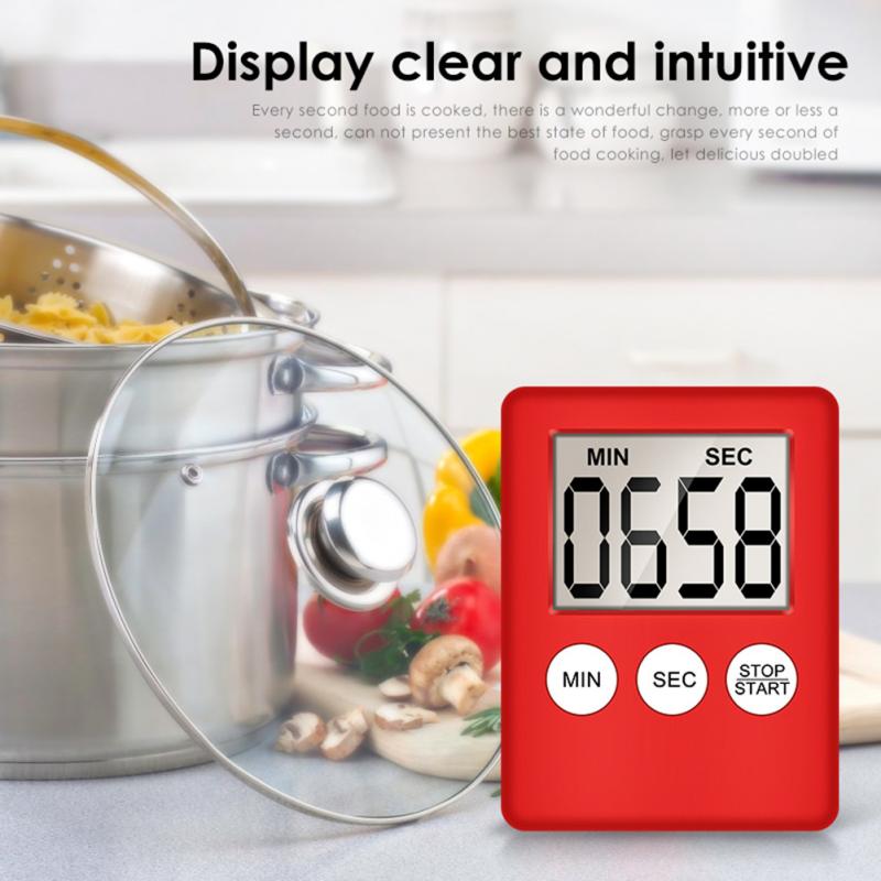 Super Thin LCD Digital Screen Kitchen Countdown Timer Magnet Clocks Sleep Stopwatch Clocks Timer Temporizador Clock