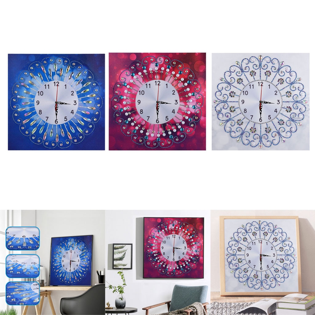 Novedoso reloj 5D Kits de pintura de diamante Diamante de imitación especial cuadro artes suministro para manualidades para decoración de pared del hogar