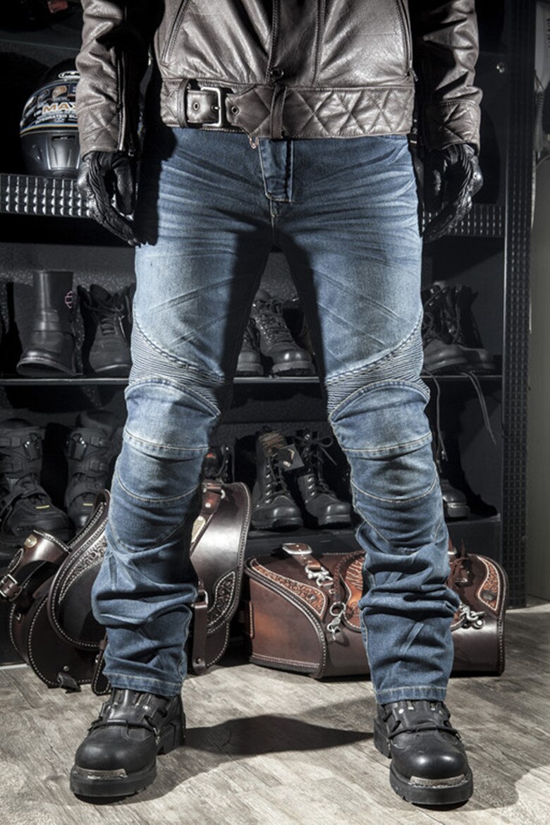 Offroad motorrijbroek oude koe klassieke rechte niet kominie jeans hockeybroek heren 4 pads bescherming: Alleen broek b / M