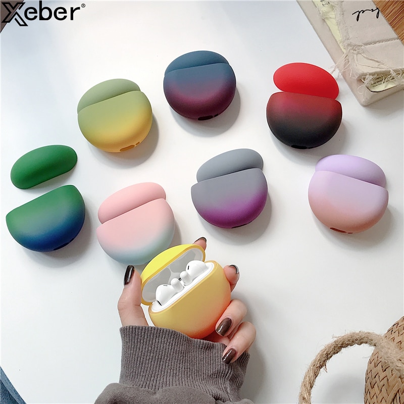 Gradient Case For Huawei Freebuds 3 Wireless Charging Bags Protective Cover Accessories Colorful Case For Huawei Freebuds 3