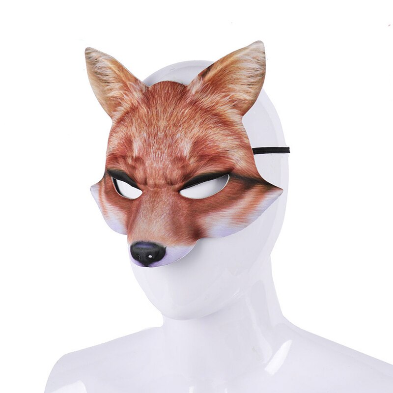 Cartoon Vos Party Masker Carnaval Maskerade Maskers Mascara Fox Animal Cosplay Kostuum Funny Halloween Party Realistische Masker #