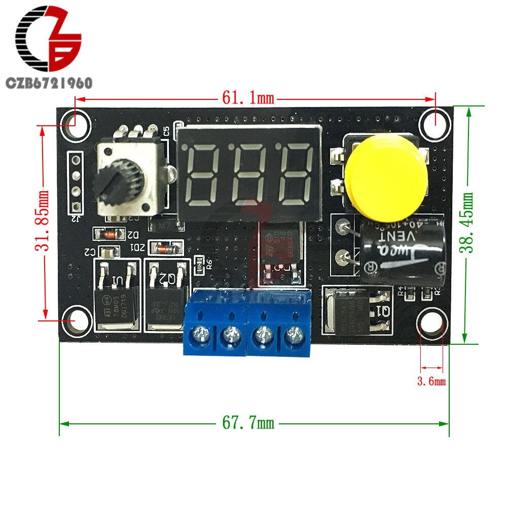 16 Khz Dc 6V-30V 8A Pwm Dc Motor Speed Controller Regulator Gouverneur 12V 24V digitale Led Display Verstelbare Speed Control Switch